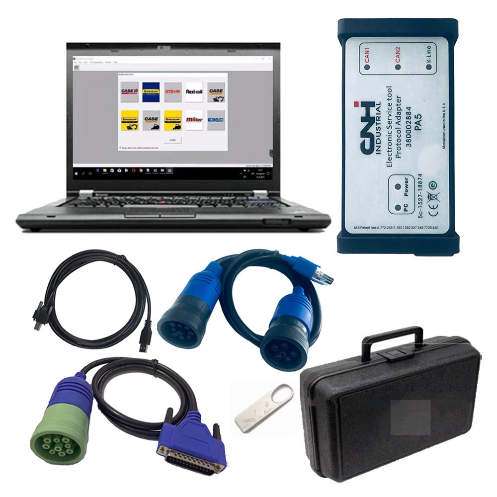 New Holland Electronic Service Tools CNH kit diagnostic tool (CNH EST 9.10 8.6 engineering Level ) Plus Lenovo T420 laptop