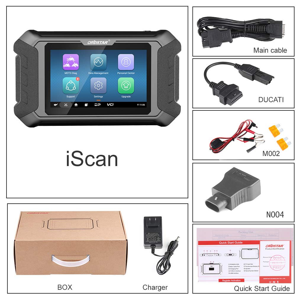 OBDSTAR IScan DUCATI Motorcycle Diagnostic Tool Support IMMO Programming & Service Light Reset