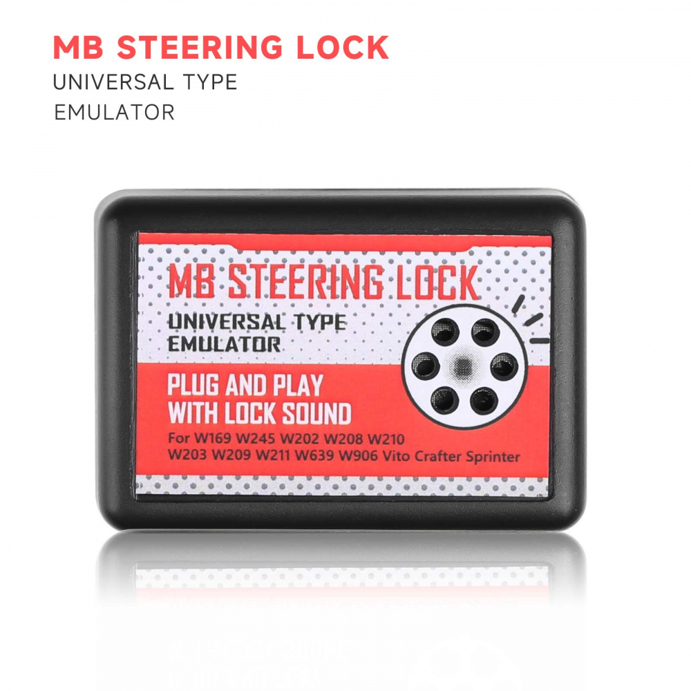 Universal Steering Lock Emulator Mercedes-Benz W169 W245 W202 W208 W210 W203 W209 W211 W639 W906 Plug and Play with Lock Sound