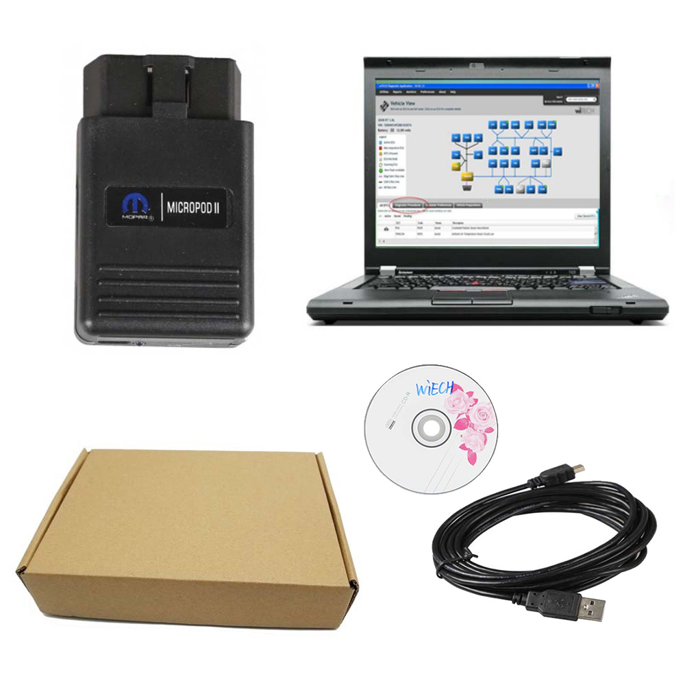 WiTech MicroPod 2 V17.04.27 Diagnostic Tool Plus Lenovo T420 or T450 Laptop Ready To Use Update Online