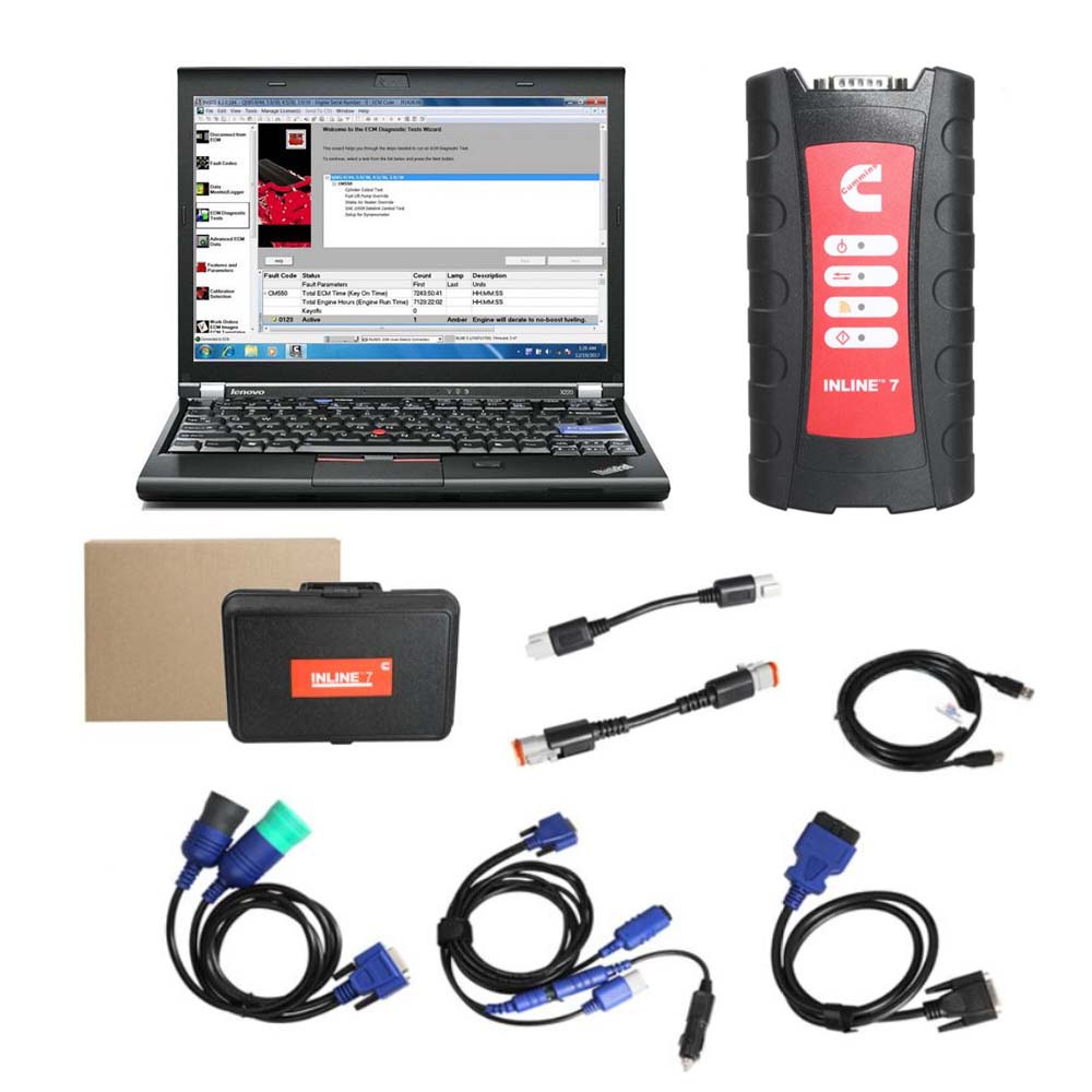 Cummins INLINE 7 Data Link Adapter Plus Lenovo X230 Laptop with Cummins Insite 8.7 or 9.0 Software