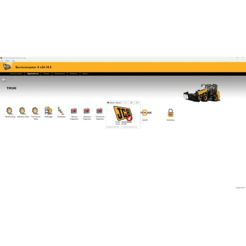 JCB ServiceMaster 4 V2024.10 Diagnostic Software V2024.10