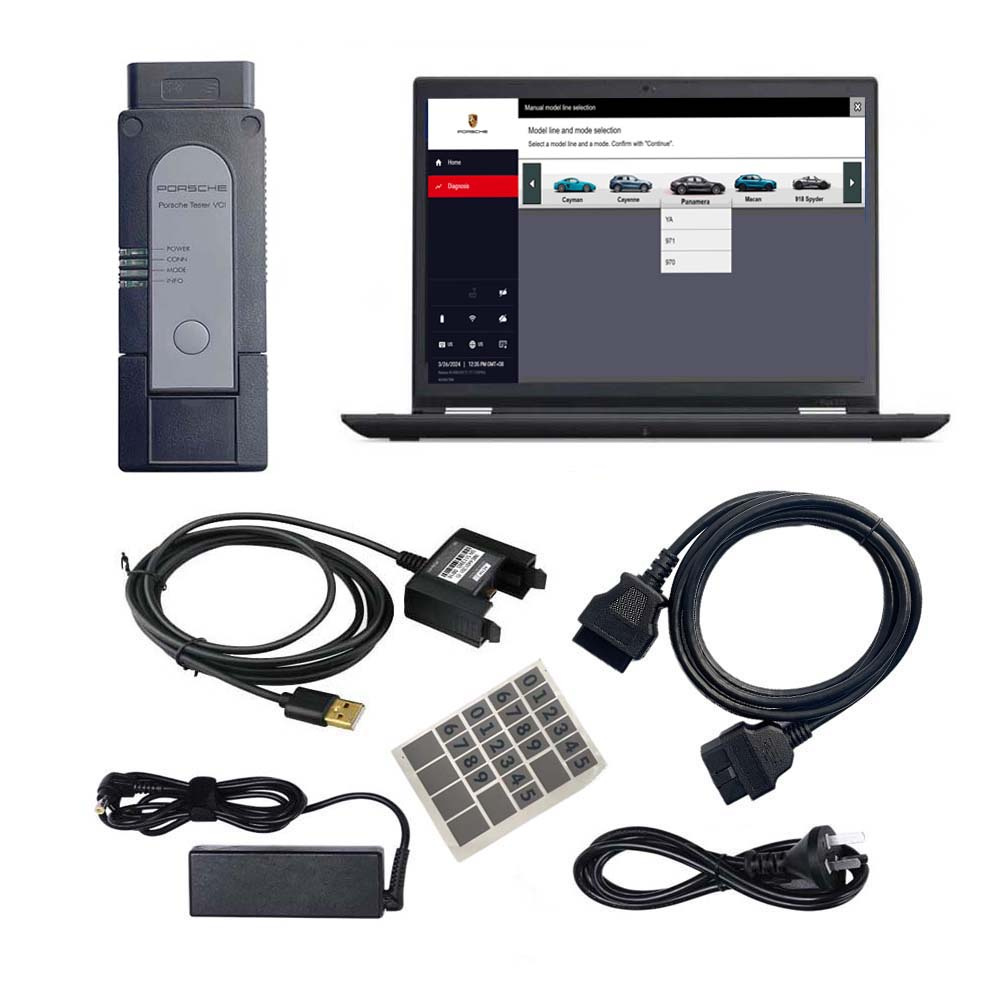 Piwis 4 Piwis IV Diagnostic Tool for Porsche Plus Lenovo Yoga12 Laptop With V42.700 Software