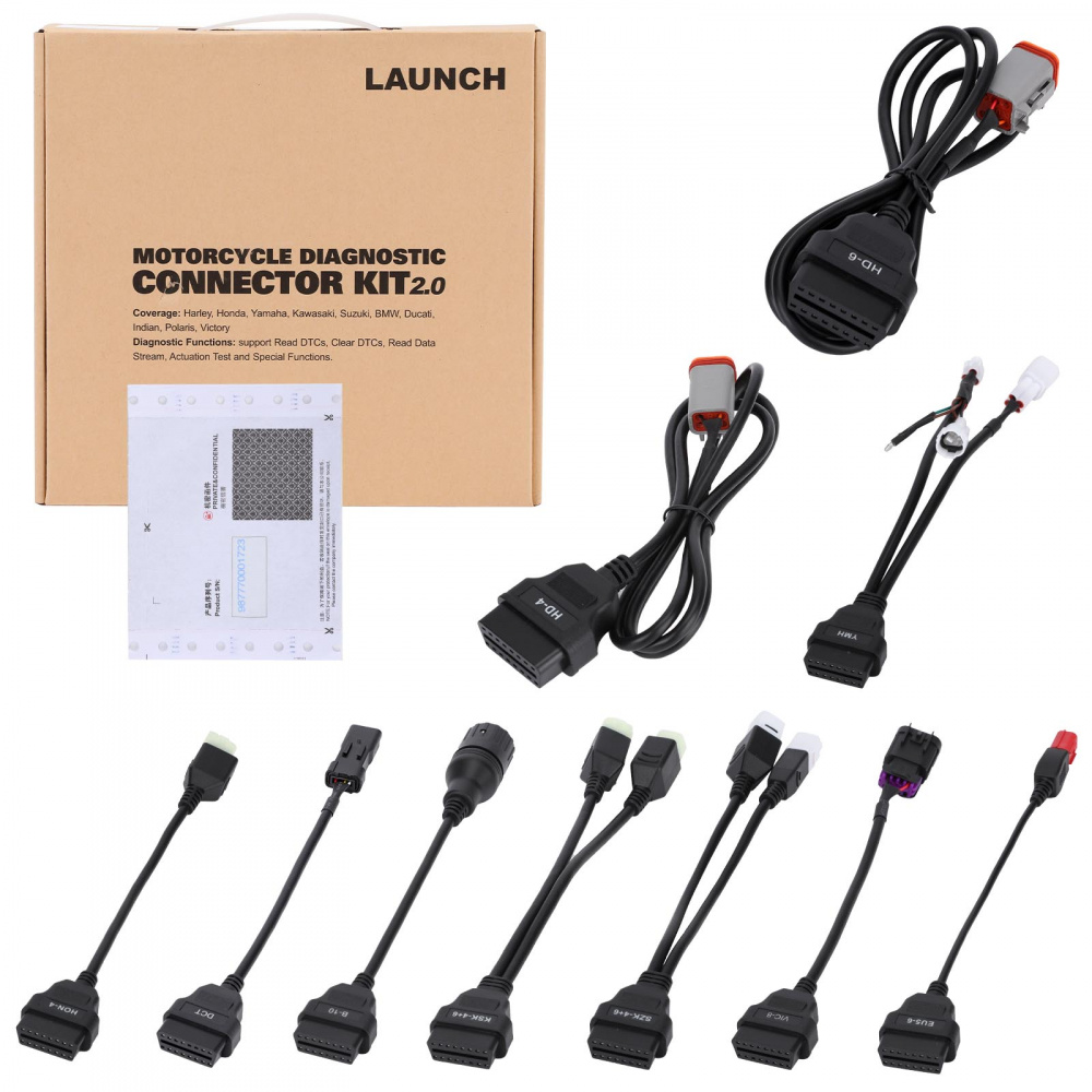 LAUNCH Motorcycle Diagnostic Connector Kit 2.0 with Software Activation Card 