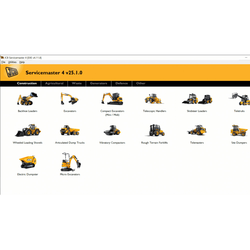 JCB ServiceMaster 4 V25.01 Diagnostic Software 2025.01