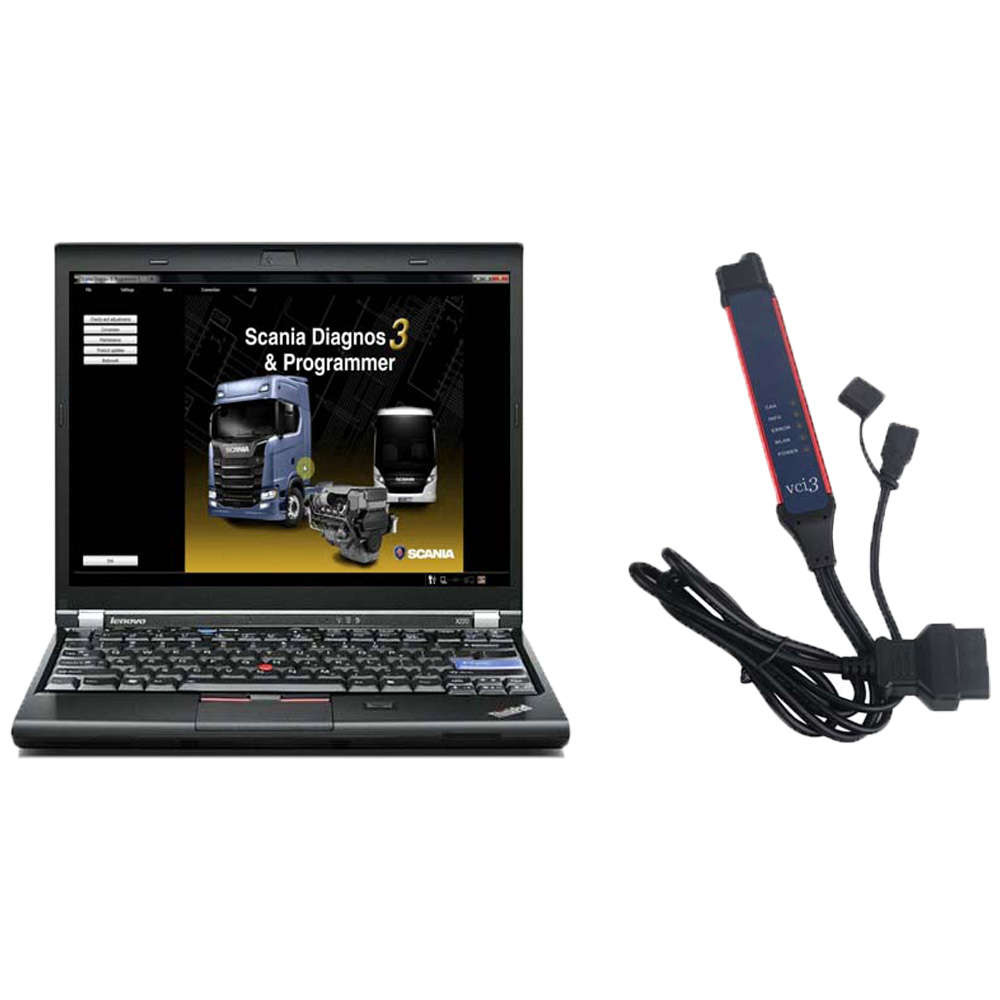 Scania VCI3 Diagnostic Tool Plus Lenovo X230 Laptop With Scania SDP3 V2.64.1 latest Software Installed Ready to Use