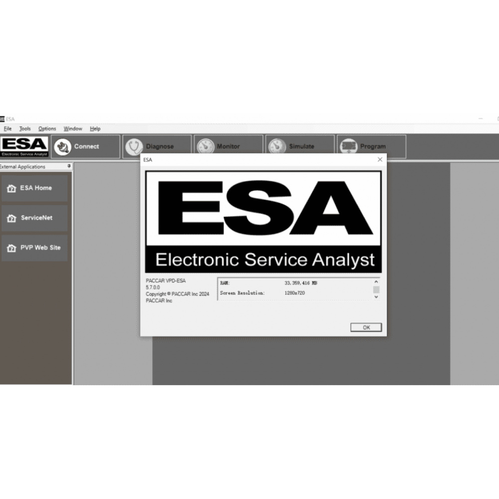 PACCAR ESA Electronic Service Analyst V5.7 With Generation 5 Files & SW Flash Files 2025