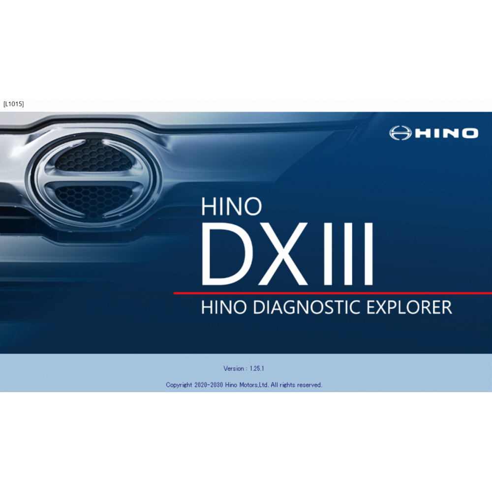 Hino Diagnostic Explorer 3 (Hino DX3 v1.25.1) 2025.01 Diagnostic Software